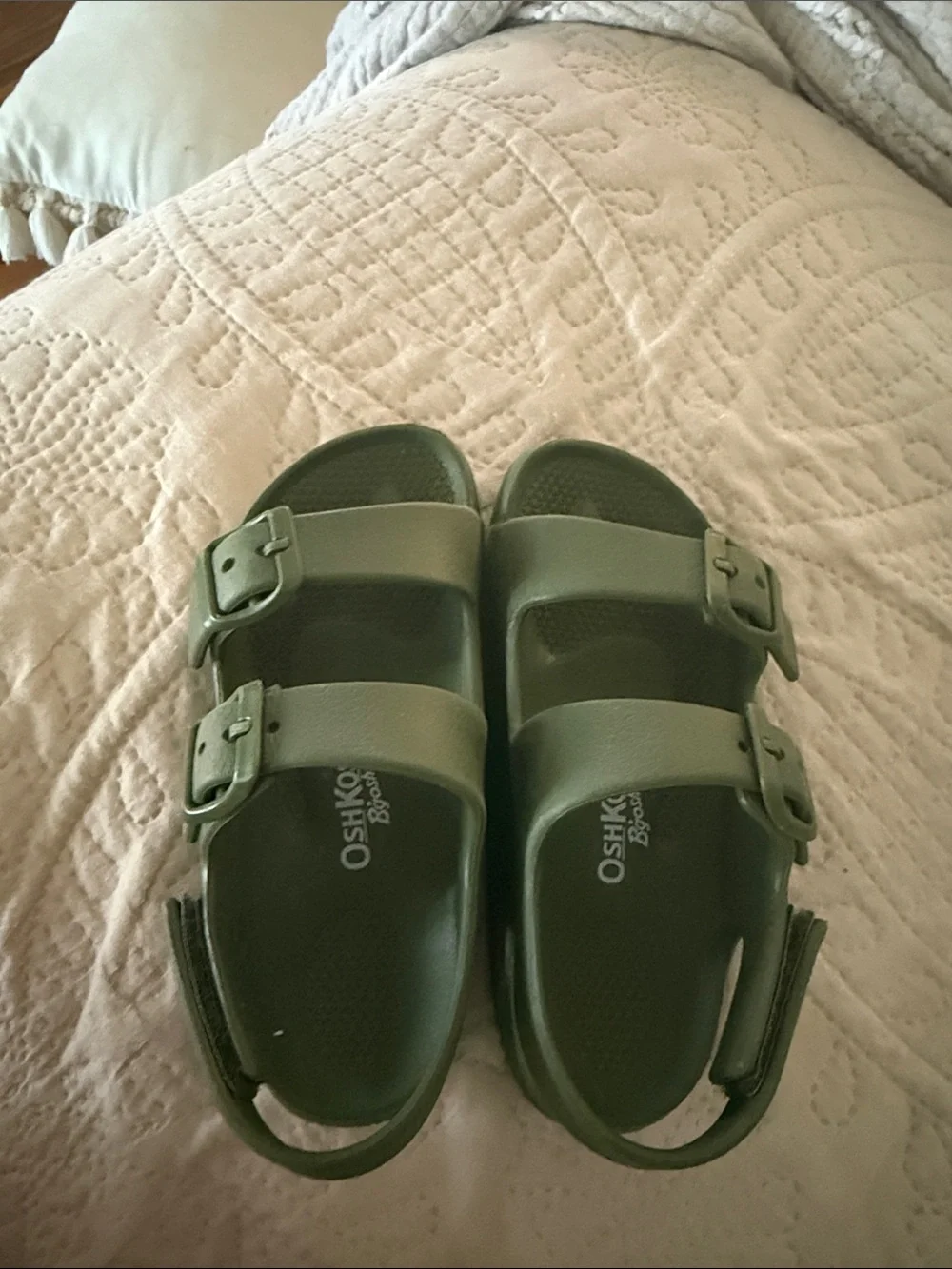 OshKosh B'gosh Olive Green Double Buckle Kids Sandals